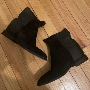 Black Vince Wedge Boots Women